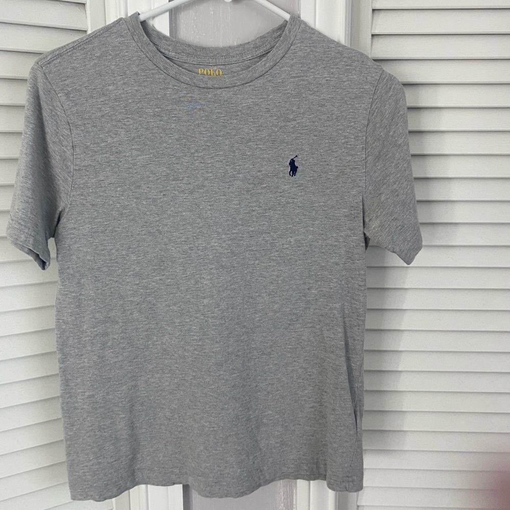 gray boys polo shirt